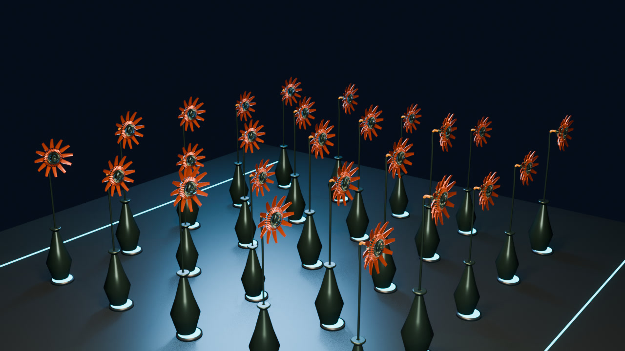 Robotic Sunflower Field